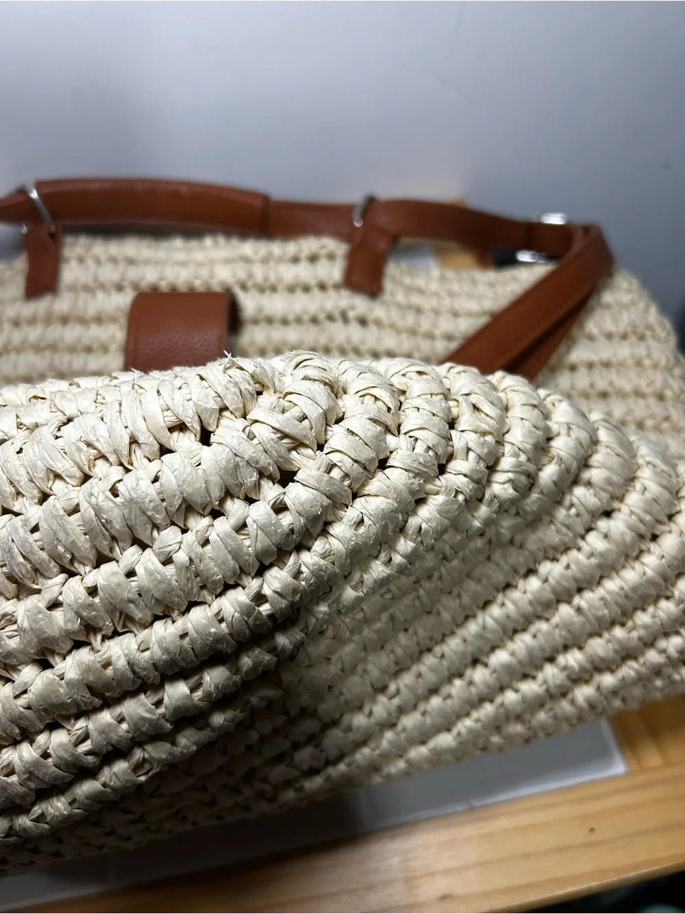 Duluth Trading Co Convertible Straw Bag Backpack Shoulder Bag Tote Beach Large